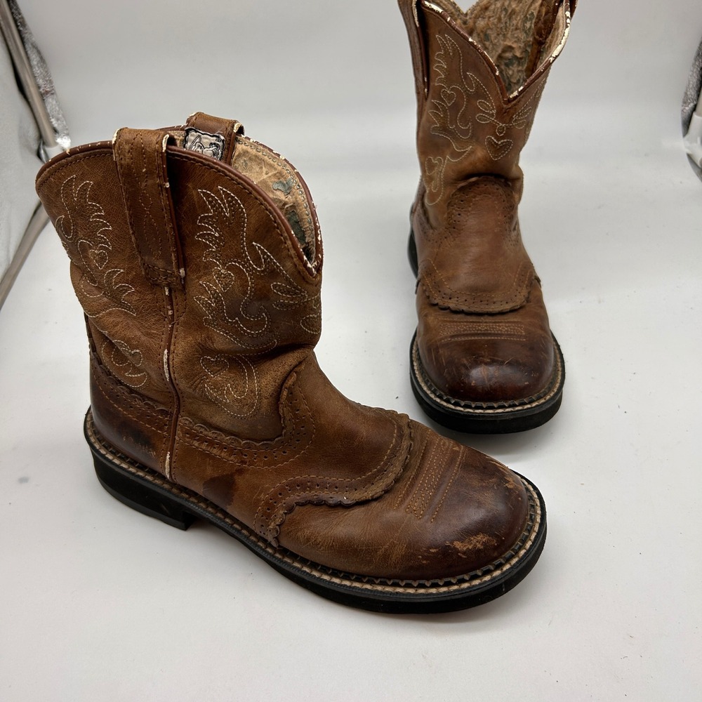 Ariat Fatbaby Original Brown Leather Western Boot Womens 7.5B